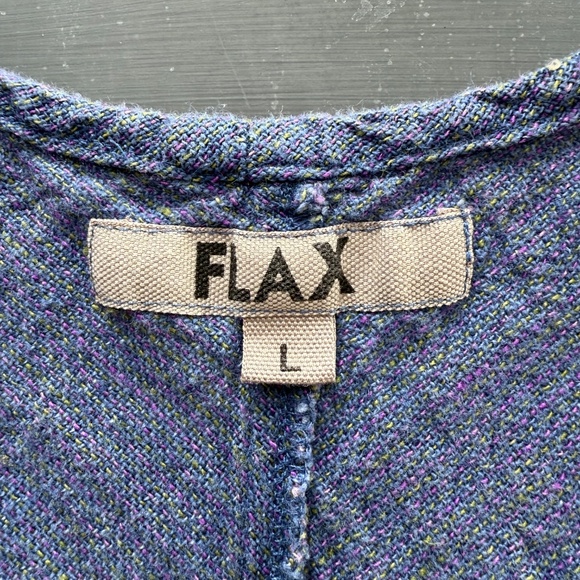 FLAX  Women's Linen Indigo Tank Top L - Picture 5 of 5